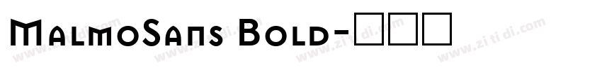 MalmoSans Bold字体转换
